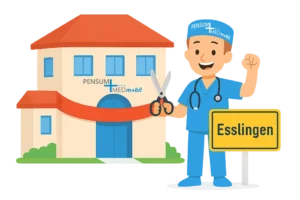 Illustration: Eröffnung des dritten Standortes in Esslingen