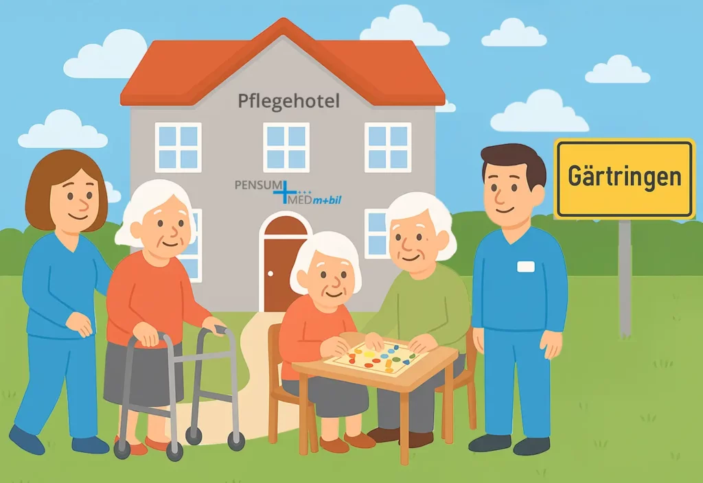 Symbolbild: Illustration Pflegehotel in Gärtringen