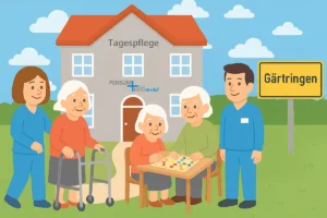 Symbolbild: Illustration Tagespflege in Gärtringen